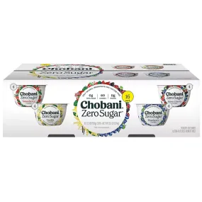 Chobani Zero Sugar Greek Yogurt Variety Pack, 5.3 oz., 16 Count