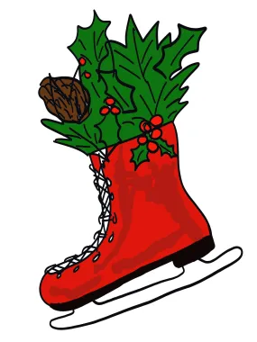 Christmas Ice Skate Template & Digital Cut File