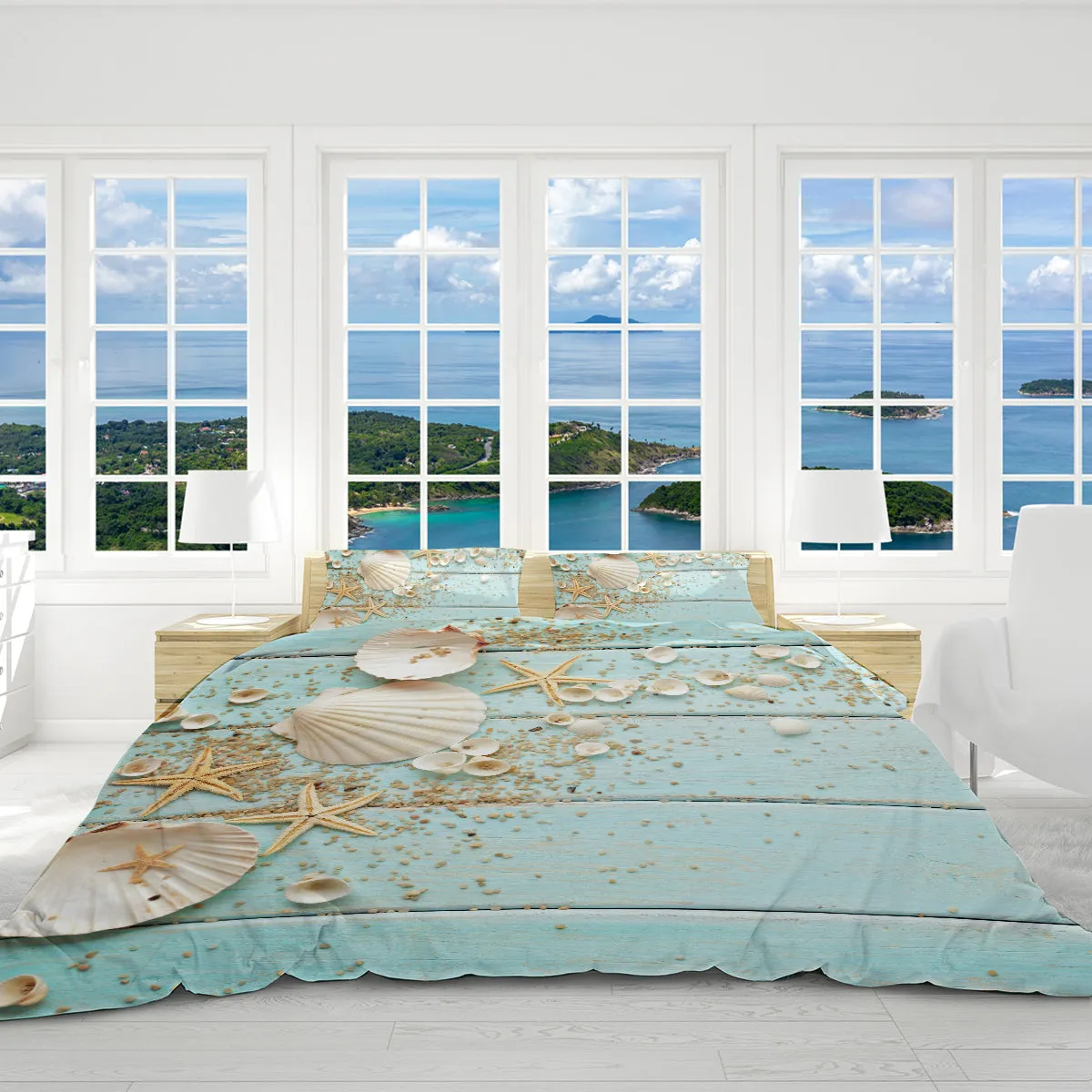 Coastal Reversible Bedcover Set