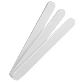 Cre8tion White Disposable Mini Nail File 5" - 100/100 Wood core