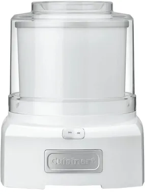 Cuisinart ICE-21P1 Ice Cream and Sorbet Maker, 1.5 qt, 60 W, Plastic Housing Material, White :EA: QUANTITY: 1