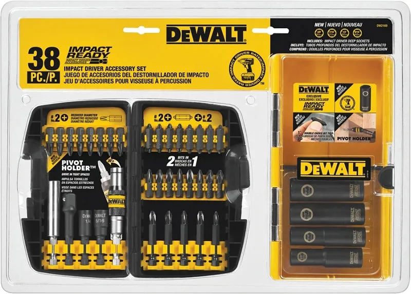 DeWALT DW2169 Accessory Kit, 38-Piece, Steel :SET: QUANTITY: 1