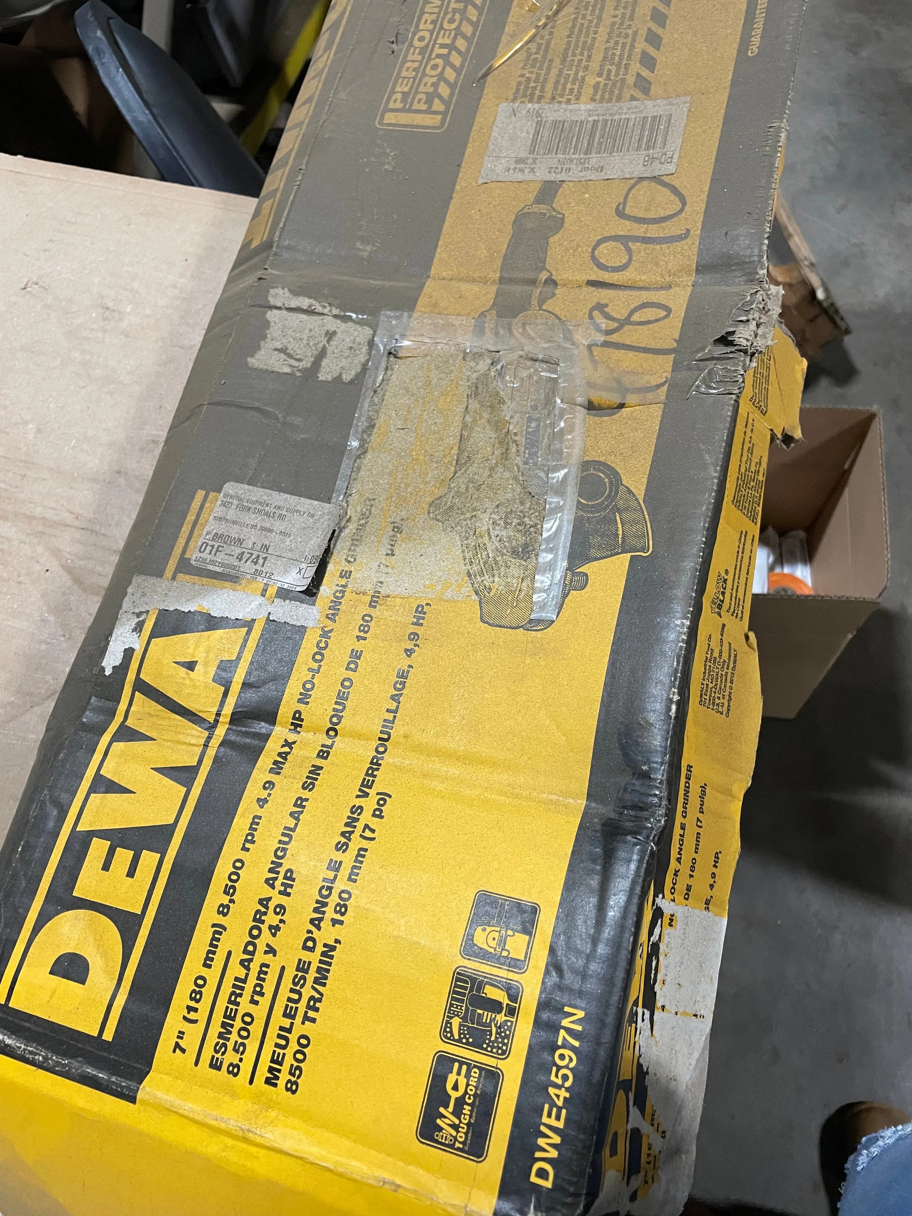 DeWalt DWE4597N 7in 4.9HP 8500 RPM Angle Grinder - New Surplus