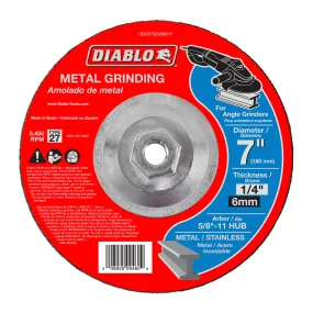 Diablo 5/8"-11 x 7" Type 27 HUB Metal Grinding Disc