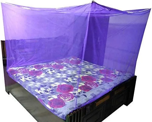 Divayanshi Mosquito Net for King Size Double Bed Extra Large Size Polycotton (Purple, 8x8)