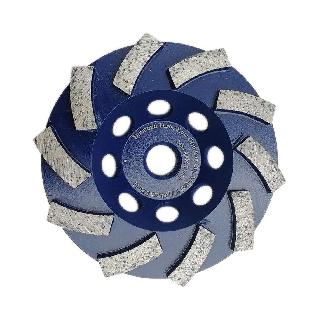 DT-DIATOOL Diamond Segmented Turbo Row Cup Grinding Wheel with 5/8-11 Thread for Concrete Hard Stone 4''/4.5''/5''/7''