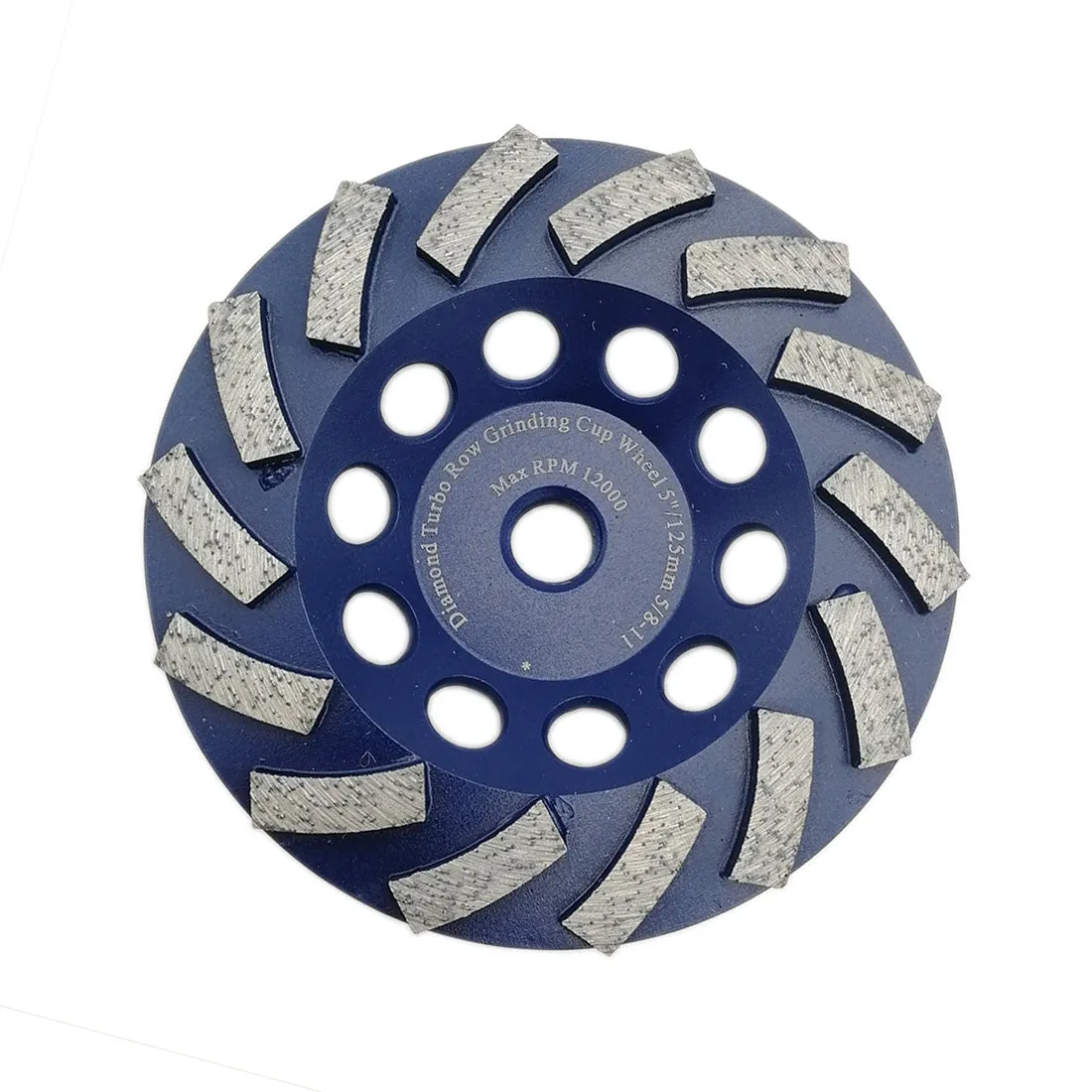 DT-DIATOOL Diamond Segmented Turbo Row Cup Grinding Wheel with 5/8-11 Thread for Concrete Hard Stone 4''/4.5''/5''/7''