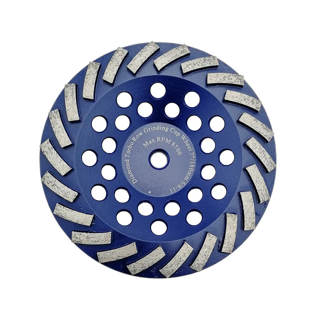 DT-DIATOOL Diamond Segmented Turbo Row Cup Grinding Wheel with 5/8-11 Thread for Concrete Hard Stone 4''/4.5''/5''/7''