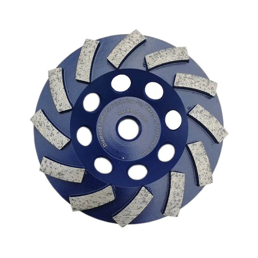 DT-DIATOOL Diamond Segmented Turbo Row Cup Grinding Wheel with 5/8-11 Thread for Concrete Hard Stone 4''/4.5''/5''/7''