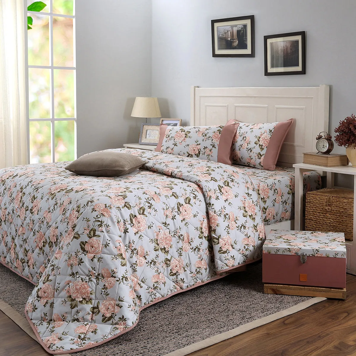 Eclectic Garden Distressed Flora 6PC Bed Box Set