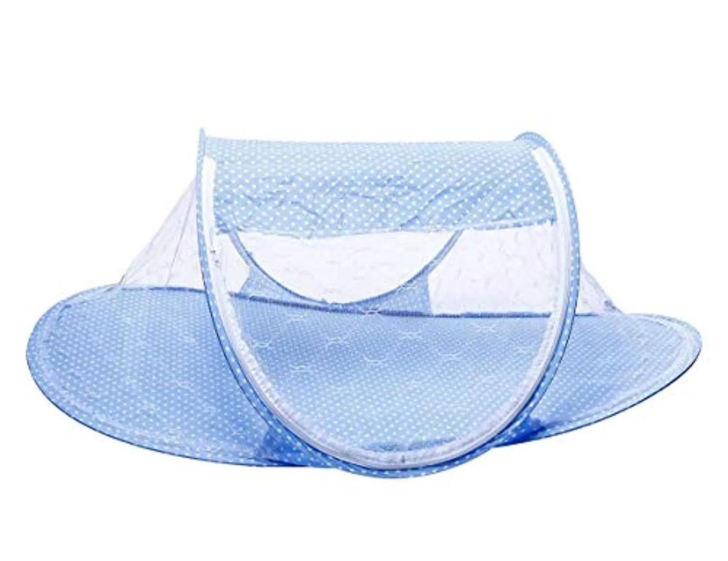 Electomania Baby Mosquito Net Foldable Polyester Baby Portable Infant (Suitable for 0-1 Years, Blue)