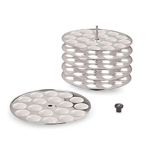 Eleven Rings Mini Idli 3 Plates Stainless Steel Idli Stand/Idli Maker Makes 54 Mini Idlis at Once. (3 Plate Mini Idli)