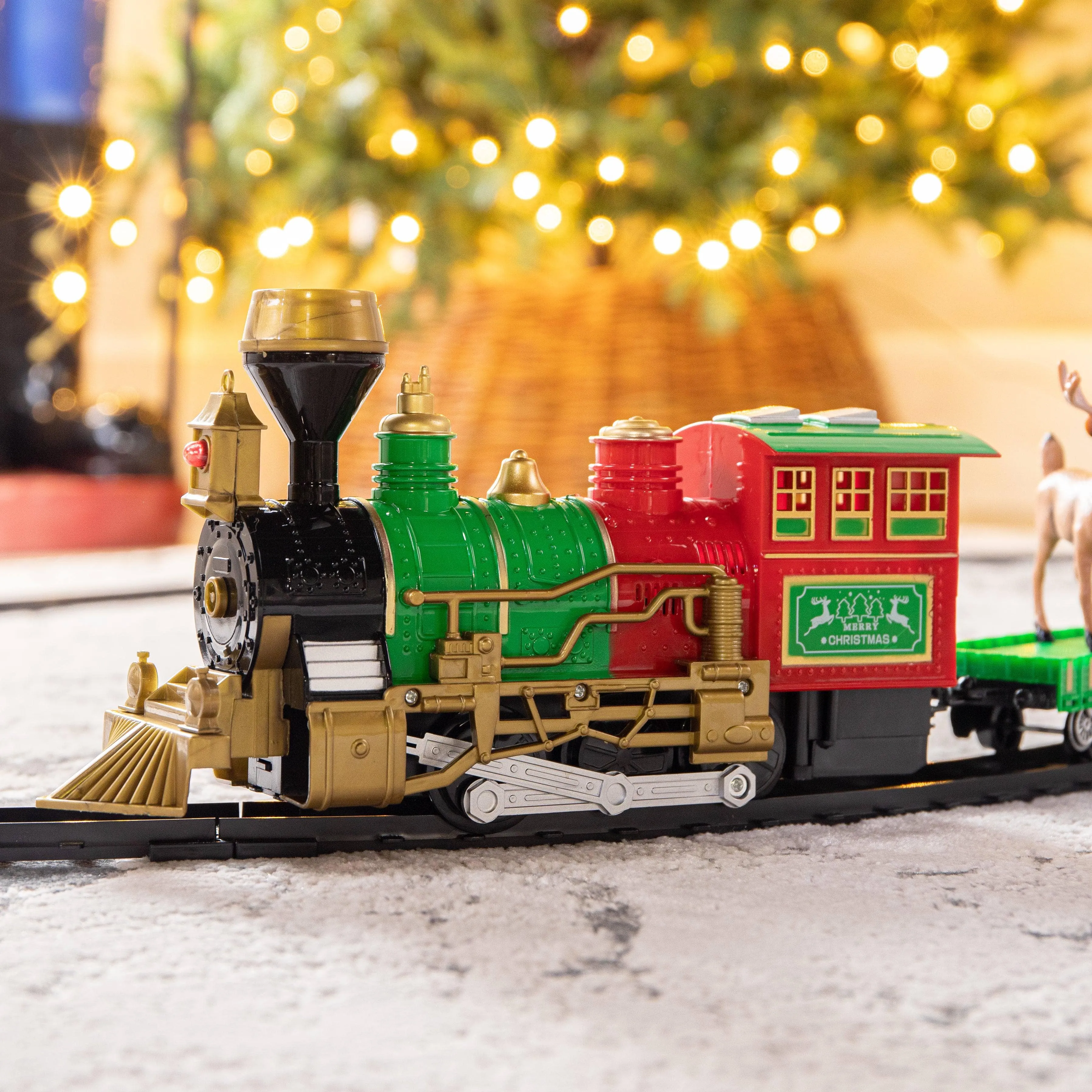 Elf Train Set With Lights and Music