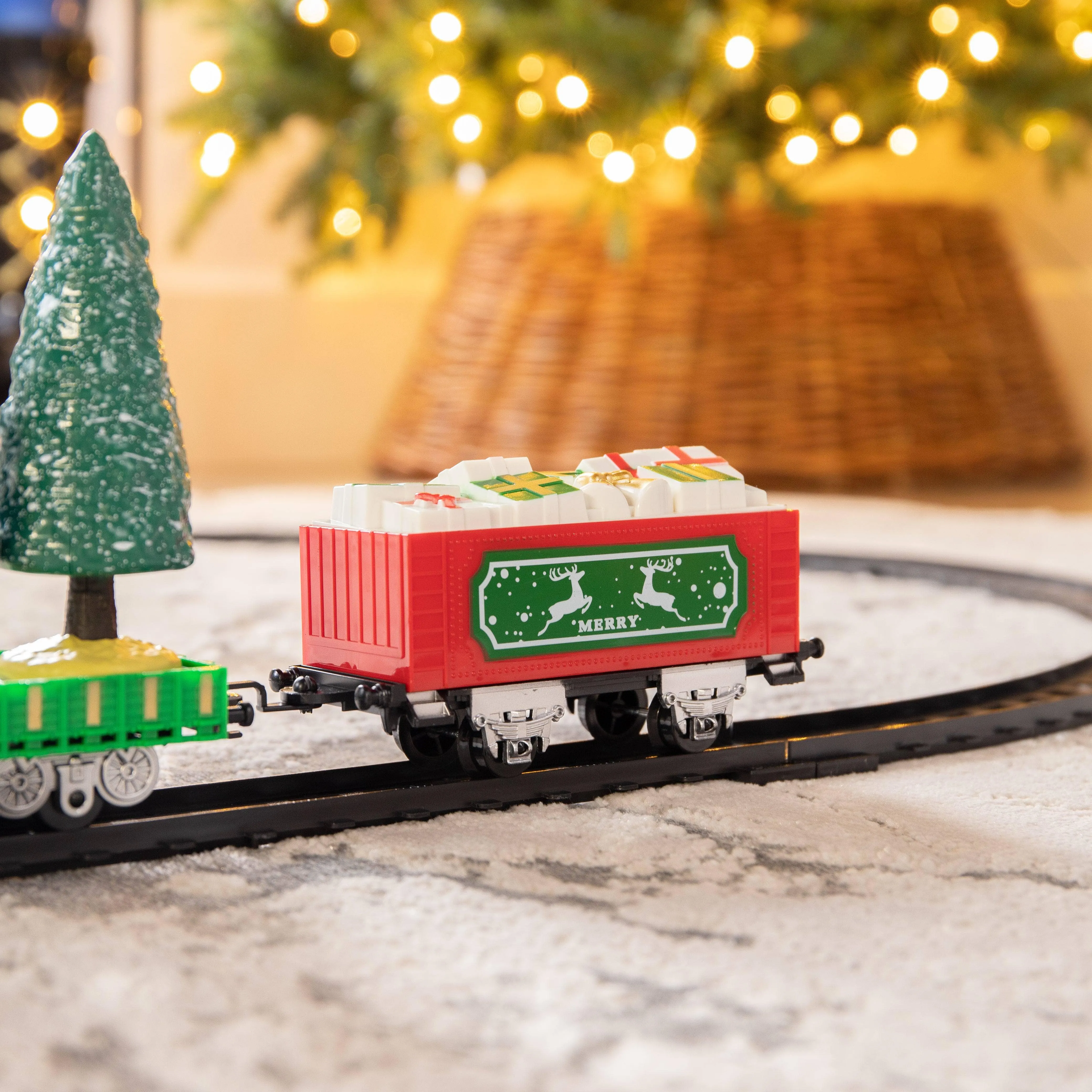 Elf Train Set With Lights and Music