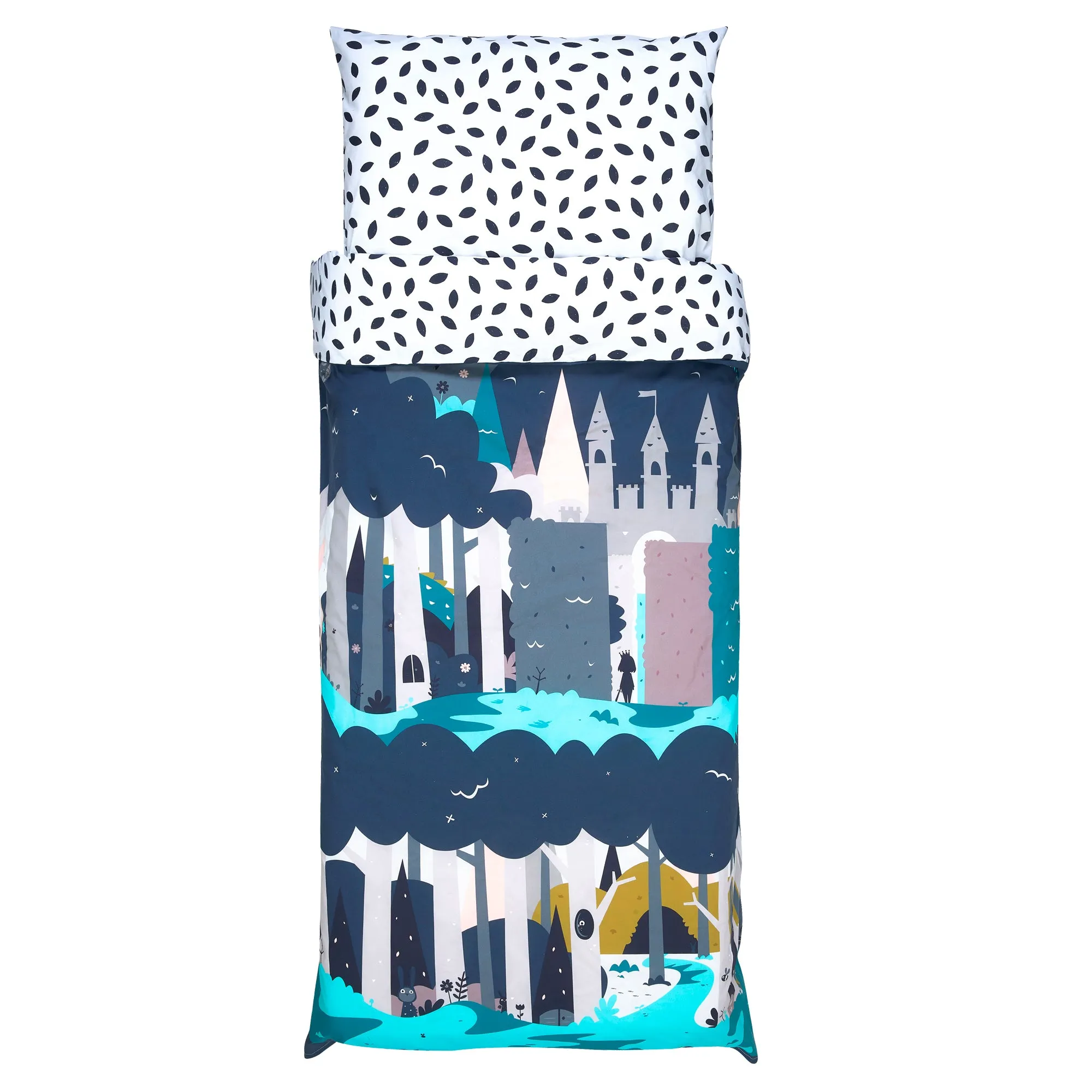 Enchanted Forest Kids Bedding by Pea with Vinyl Sticker Set