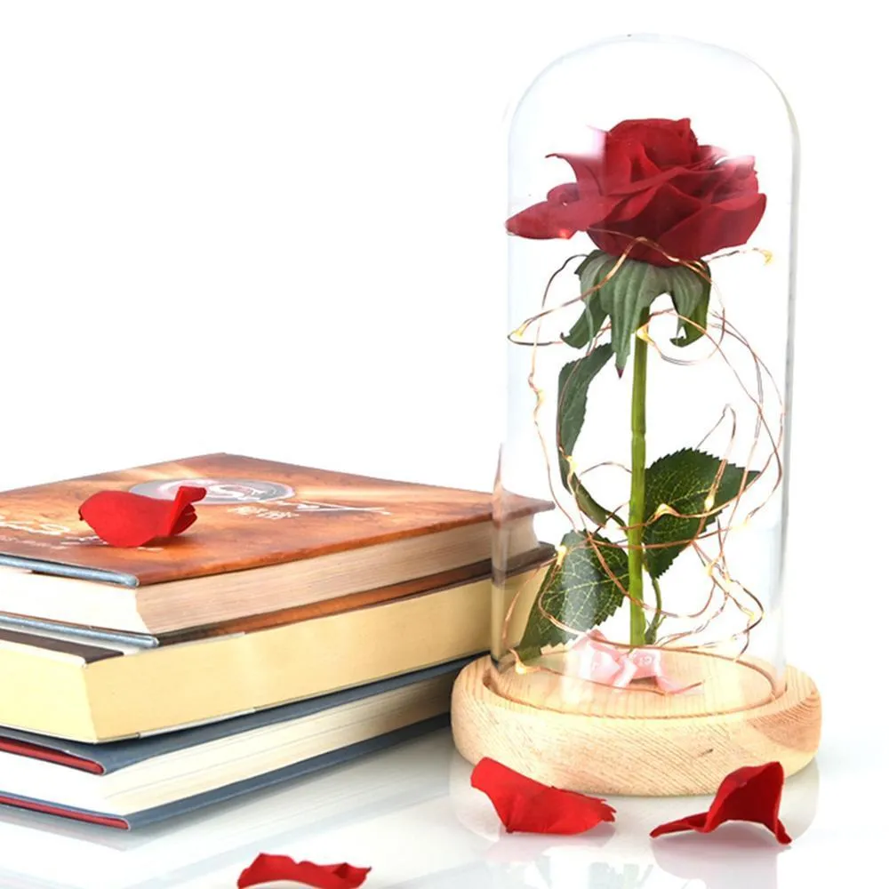 Enchanted Rose Lamp w/USB