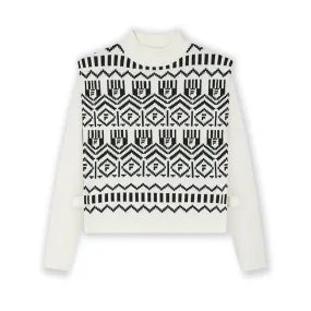 FILA CORE WHITE LINE EMERALD Women Knit Sweater in Ash