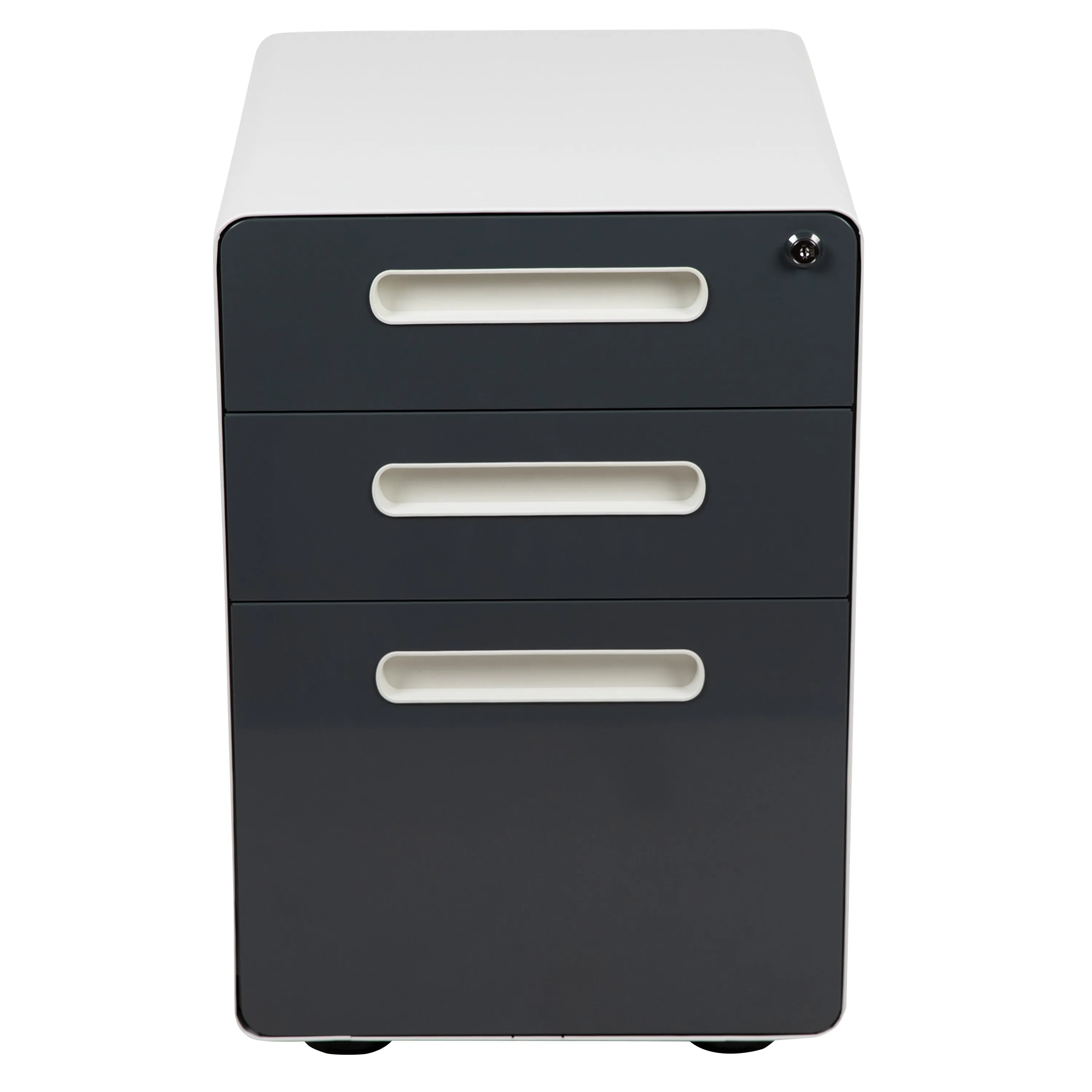 Filing Cabinet-White/Charcoal HZ-AP535-02-DGY-WH-GG