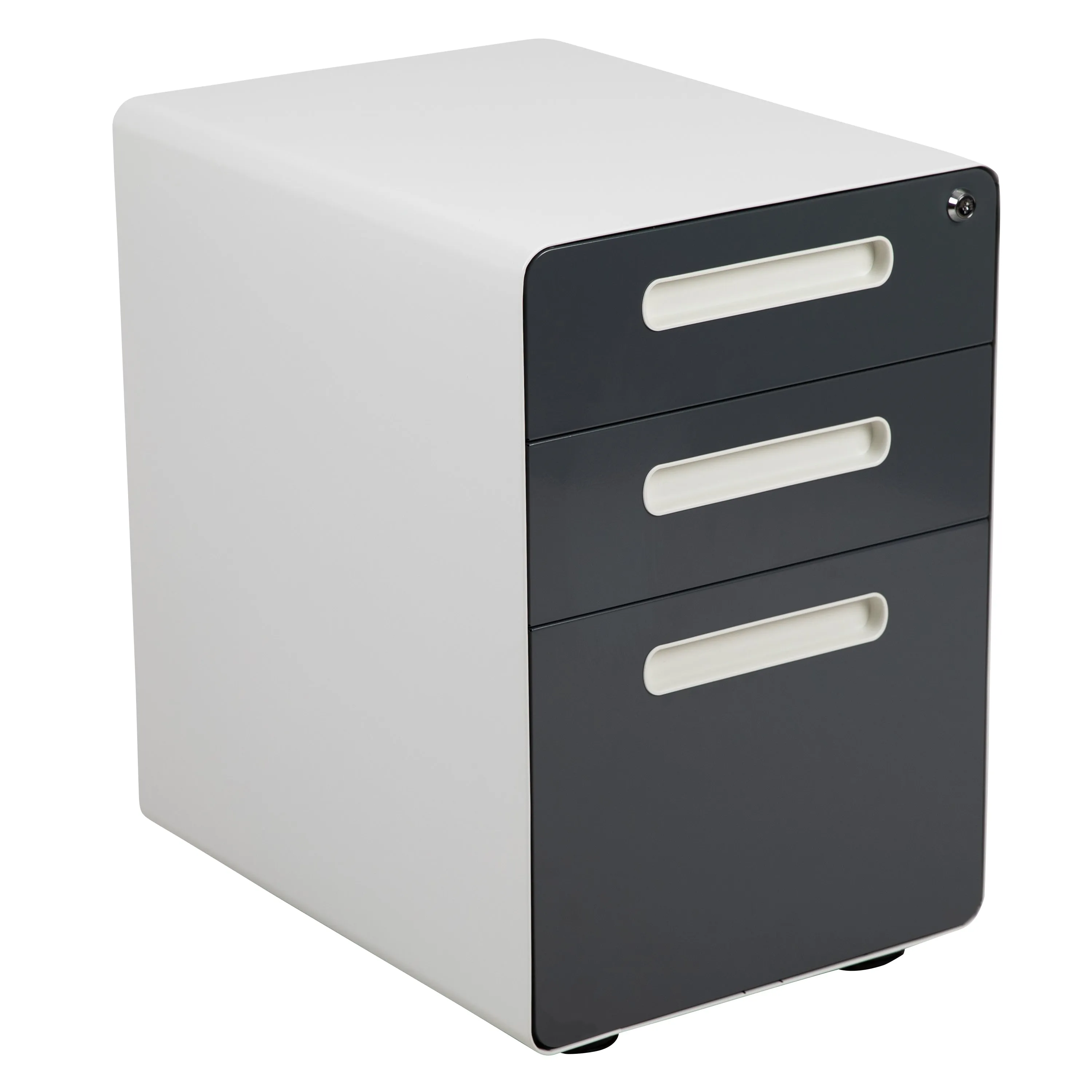 Filing Cabinet-White/Charcoal HZ-AP535-02-DGY-WH-GG