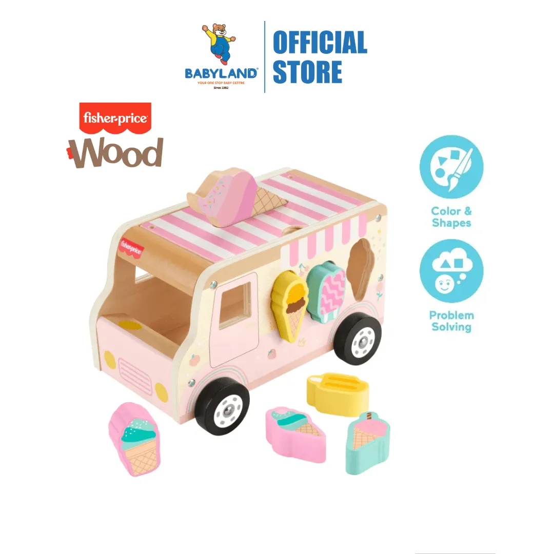 Fisher-Price Wooden Ice Cream Shape Sorter Set (18m )