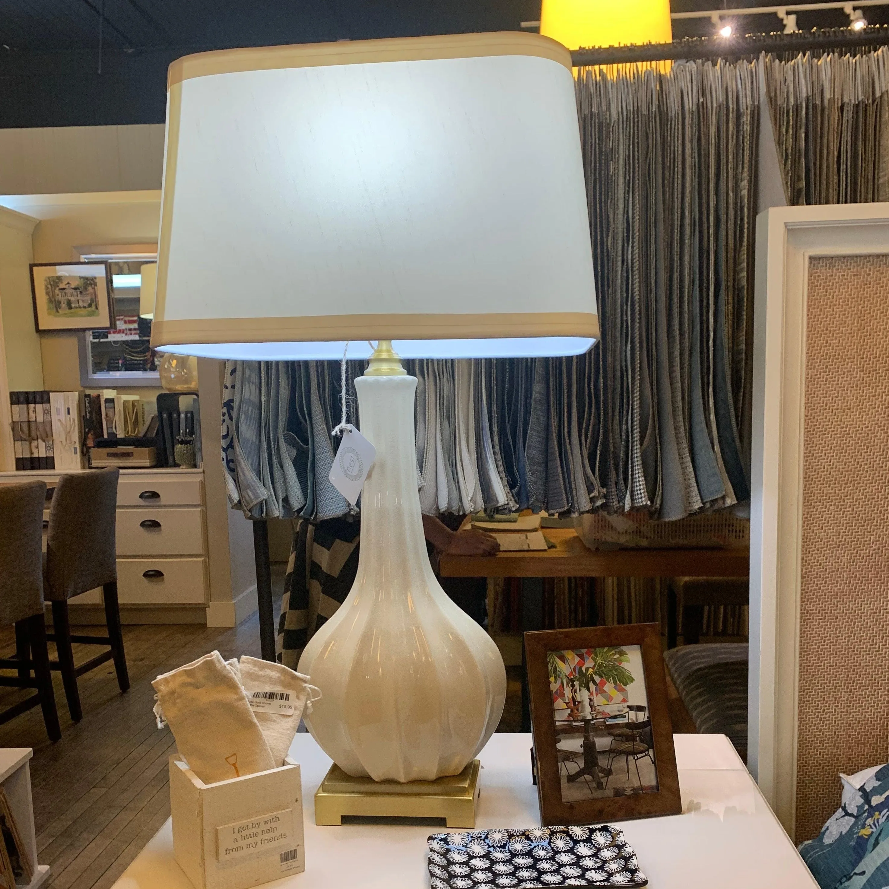 Fluted Ceramic Table Lamp