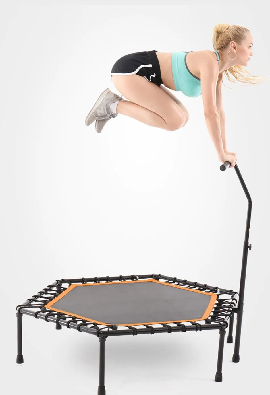 Foldable Mini Trampoline Rebounder 42Inch 150KG