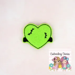 Frankenstein Heart Feltie File - Halloween Feltie - ITH Embroidery Design - Embroidery Digital File - Machine Embroidery Design