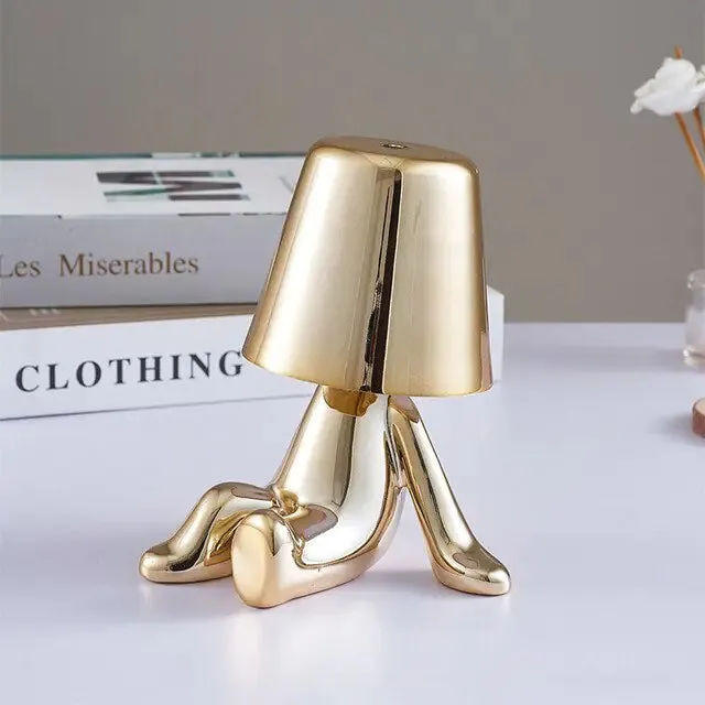 Golden Man LED Touch Lamp