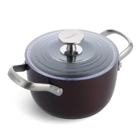 GREENPAN 2-QUART RICE AND GRAINS COOKER - MERLOT