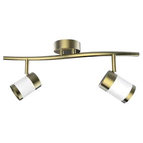 Heritage 2LT Brass and White Spot Light