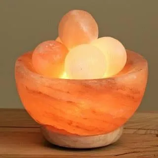 Himalayan Fire Bowl Salt Lamp   Salt Balls