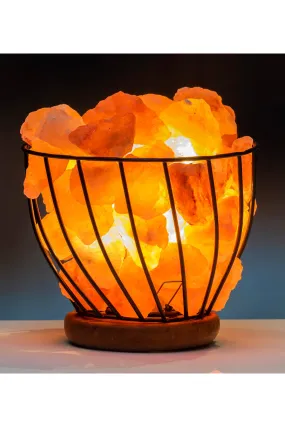 Himalayan Salt Lamp With Wood Base