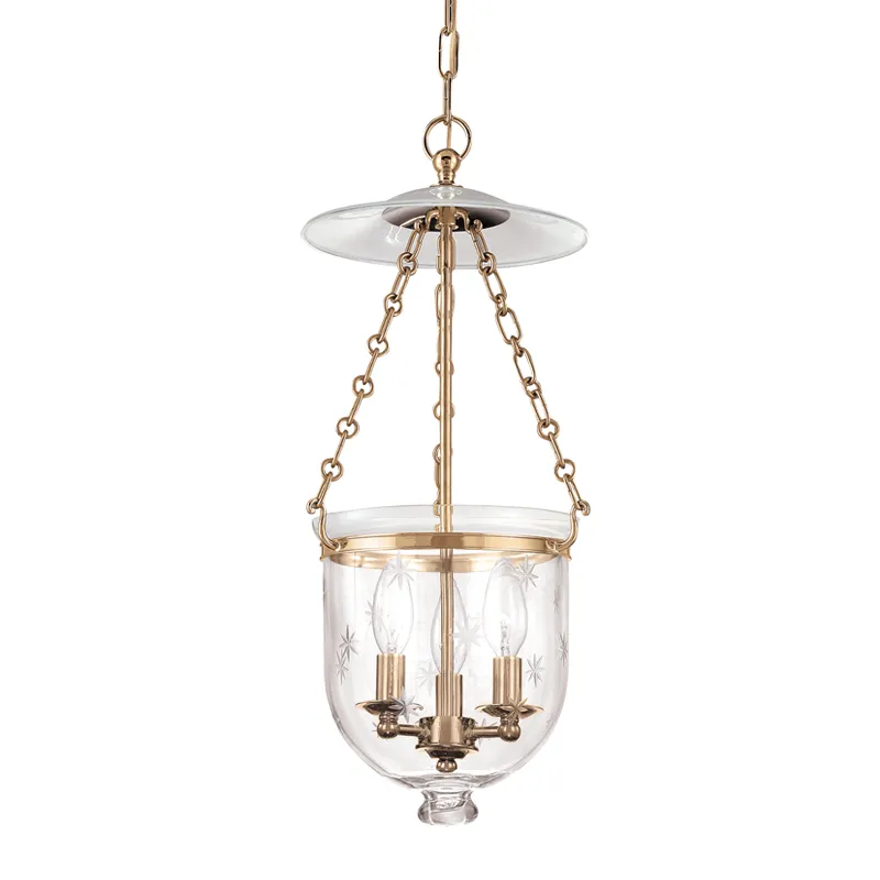 Hudson Valley Lighting Hampton 20.75" 3 Light Pendant Aged Brass - 252-AGB-C3