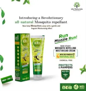 Ido Naturals Mozzie Run - Protects & Pampers - All Natural, 80g