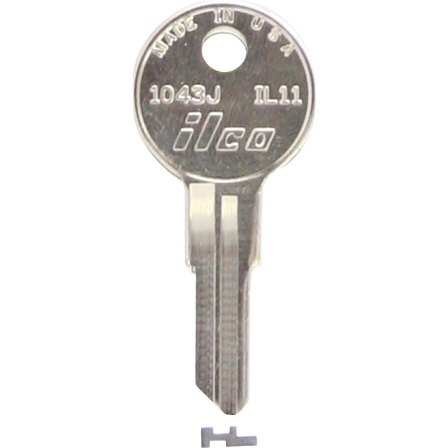 ILCO Illinois Nickel Plated File Cabinet Key, IL11 (10-Pack)