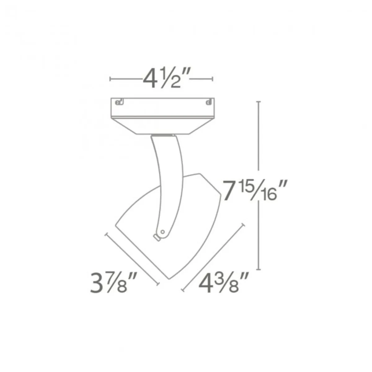 Impulse LED Monopoint Head 22W 3500K, Flood, Bronze