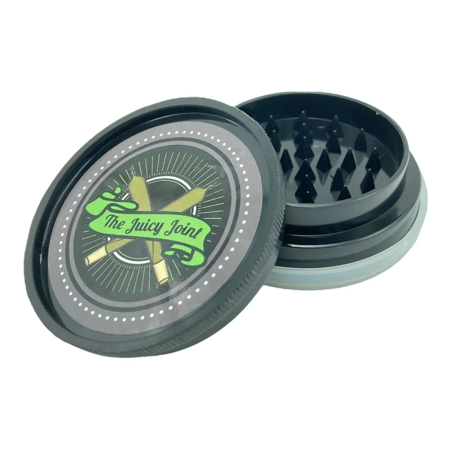 Juicy Joint - 60mm Acrylic Grinder - 3 Part with Stash