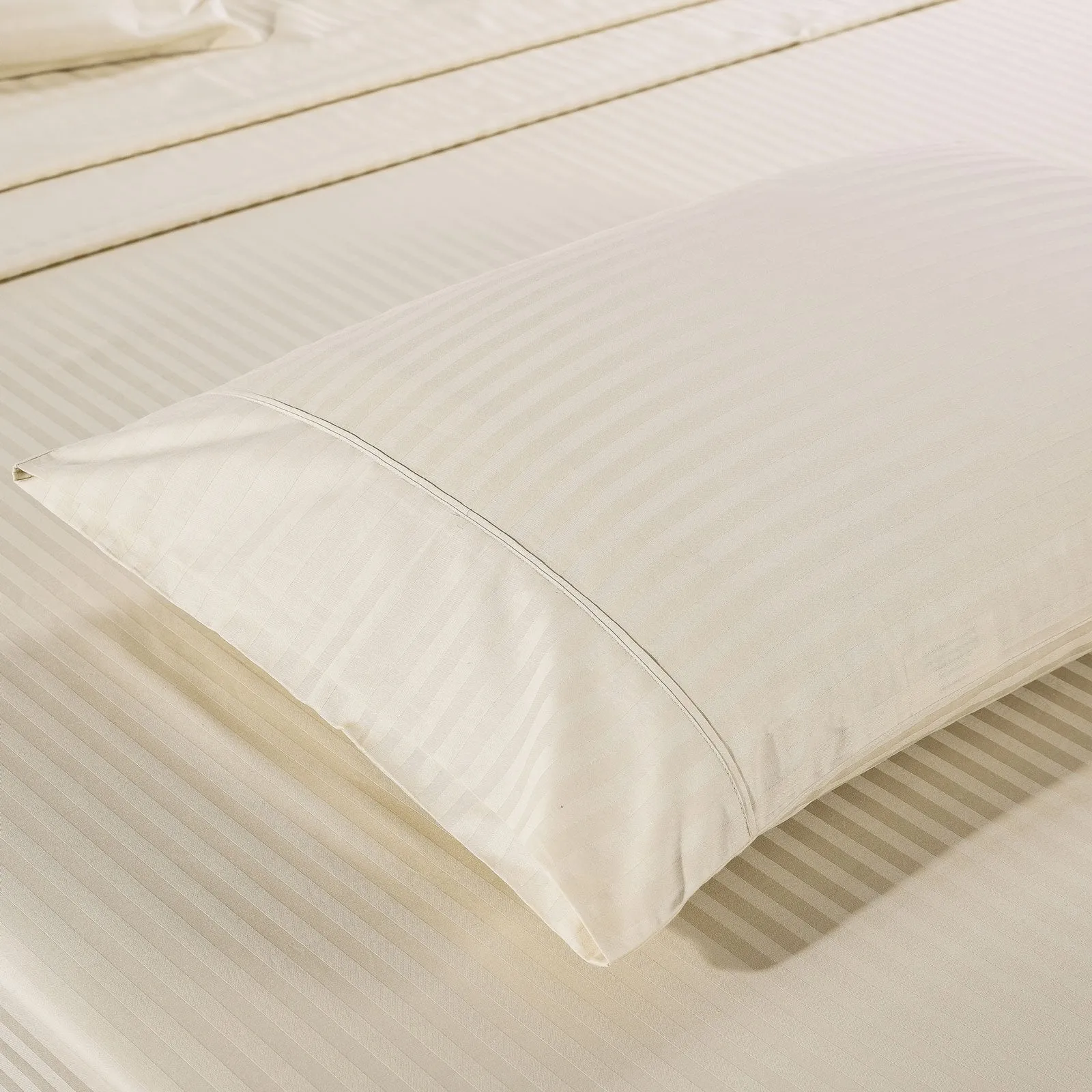 Kensington 1200 Thread Count 100% Egyptian Cotton Sheet Set Stripe Hotel Grade Queen Sand