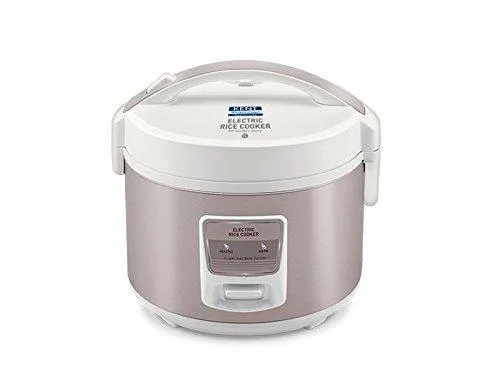 KENT Electric Rice Cooker 3-litres 860-Watt (White and Reddish Grey)