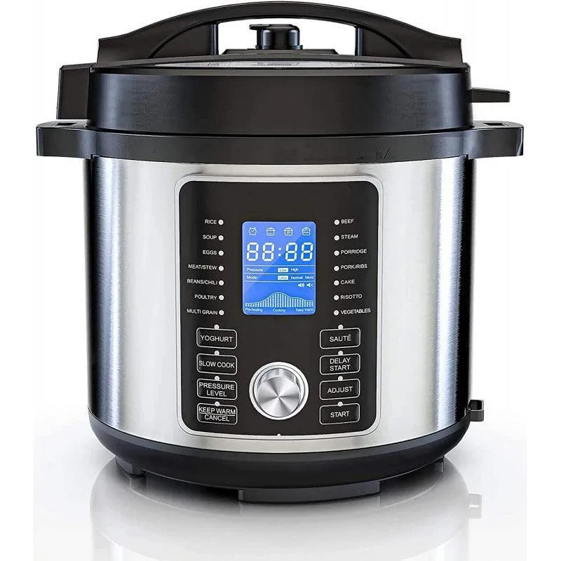 Kuppet Electric Pressure Cooker 9101100200, 17-in-1 Multi-Use,6 Quart, Stainless Steel Slow Cooker, Rice Cooker, Steamer, Saute, Yogurt Maker