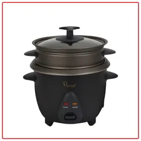 La gourmet RC06B (Black) 0.6L Non-Stick Inner Pot & Steamer Rice Cooker