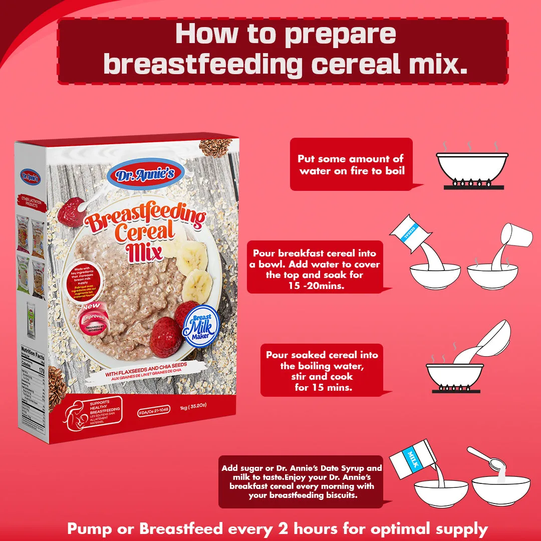 Lactation / Breastfeeding / Nursing Cereal Mix (Dr. Annie Breast Milk Maker / Booster)