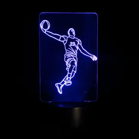 LAL LeBron James dunk 3D lamp -1/3/7/16 colors lamp base pendant