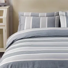 Lazzaro Duvet Cover Set-Grey and White Stripes