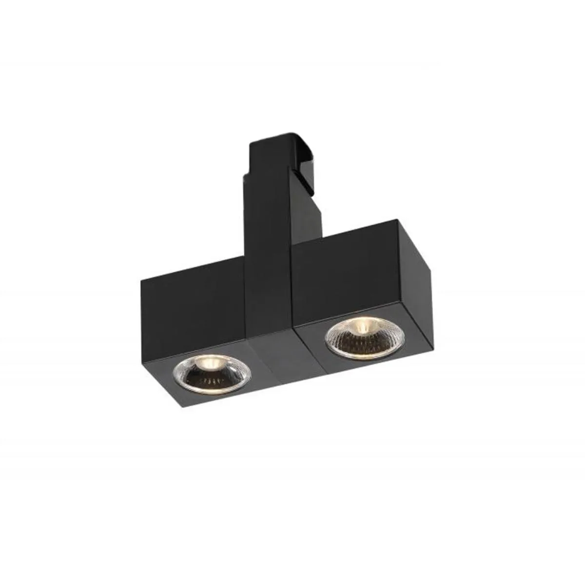 LED Dual Square Track Head 24W 2000 Lumens 3000K, Halo, 36°, Black