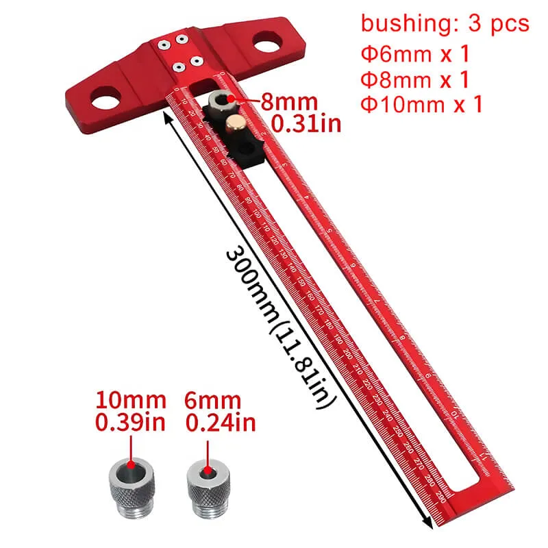 Levoite™ Drilling Positioning Ruler Drill Guide Locator Marking T-Square