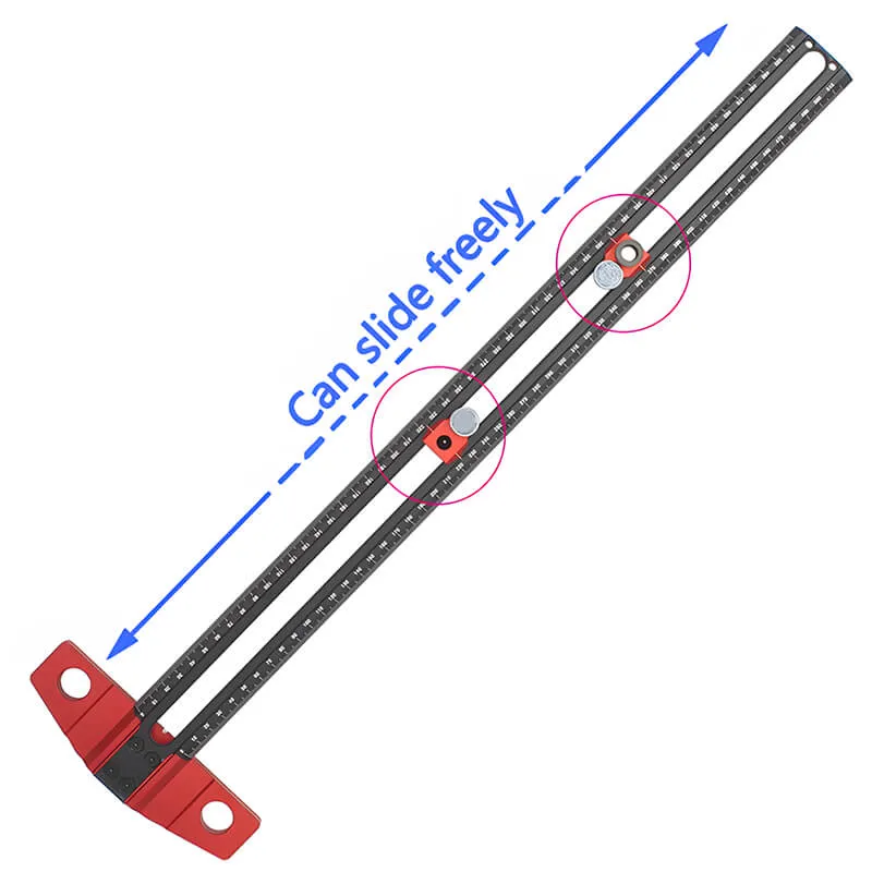 Levoite™ Drilling Positioning Ruler Drill Guide Locator Marking T-Square