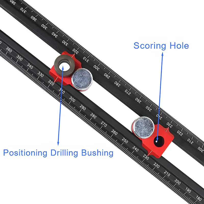 Levoite™ Drilling Positioning Ruler Drill Guide Locator Marking T-Square