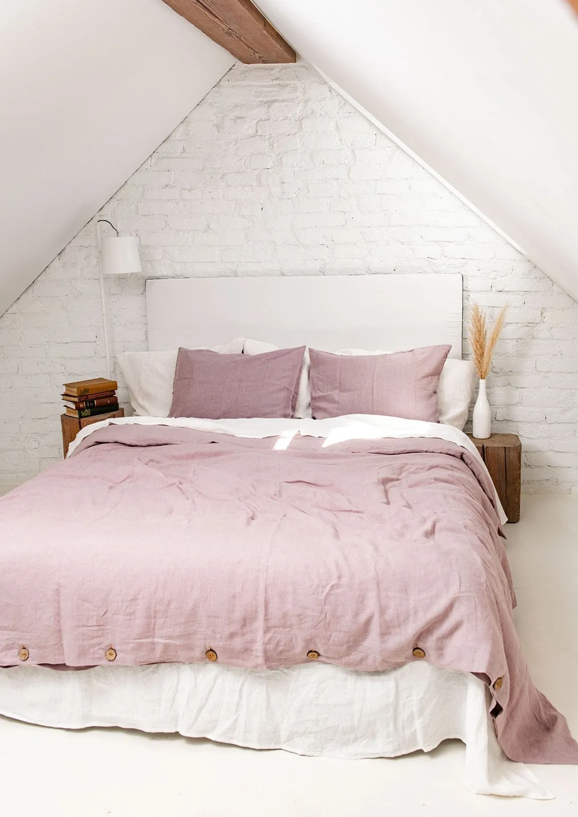 Linen Bedding Set - Dusty Rose