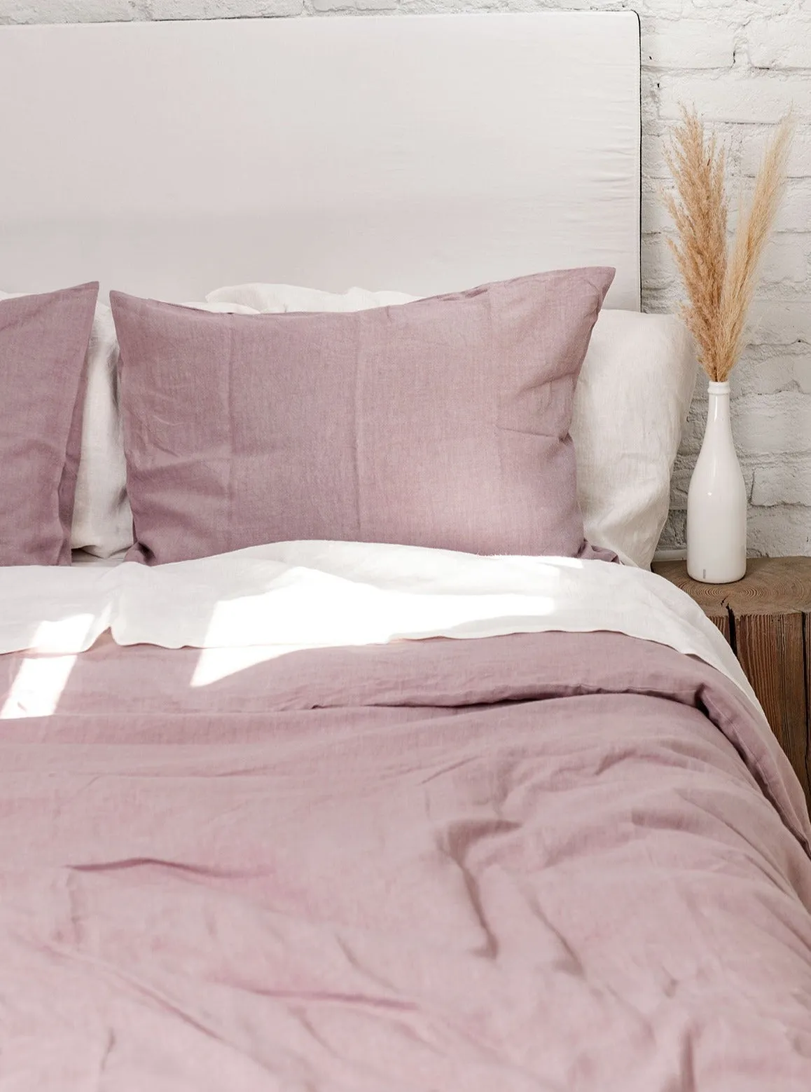 Linen Bedding Set - Dusty Rose